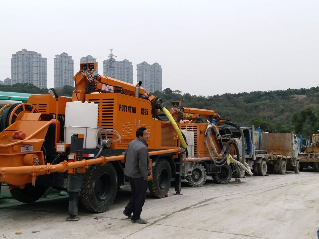 4 Wheels Concrete Spraying Equipment KC2512W Crab Swing For Space Limited Bedingung