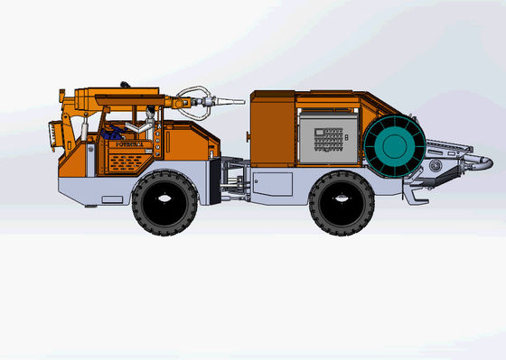 11000kg machten Rad-Antriebs-Dieselleistungsstärke der Shotcrete-Maschinen-4 für Tiefbau nass